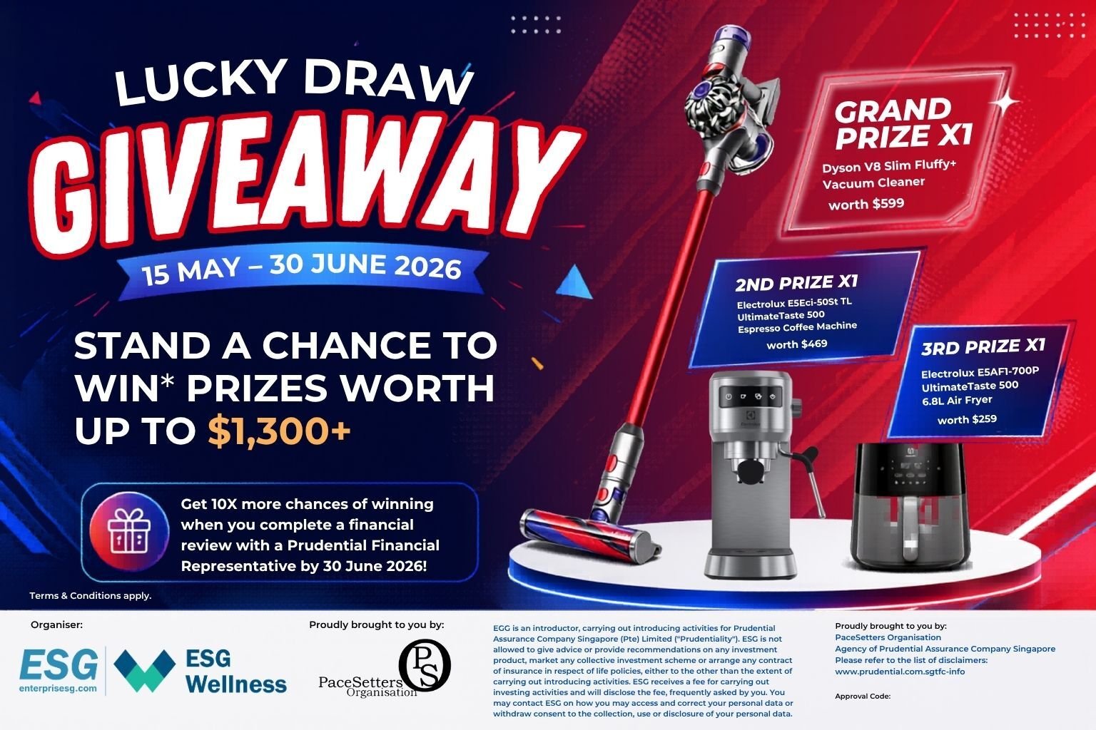 Stand a Chance to Win Prizes Worth Up to $1300+